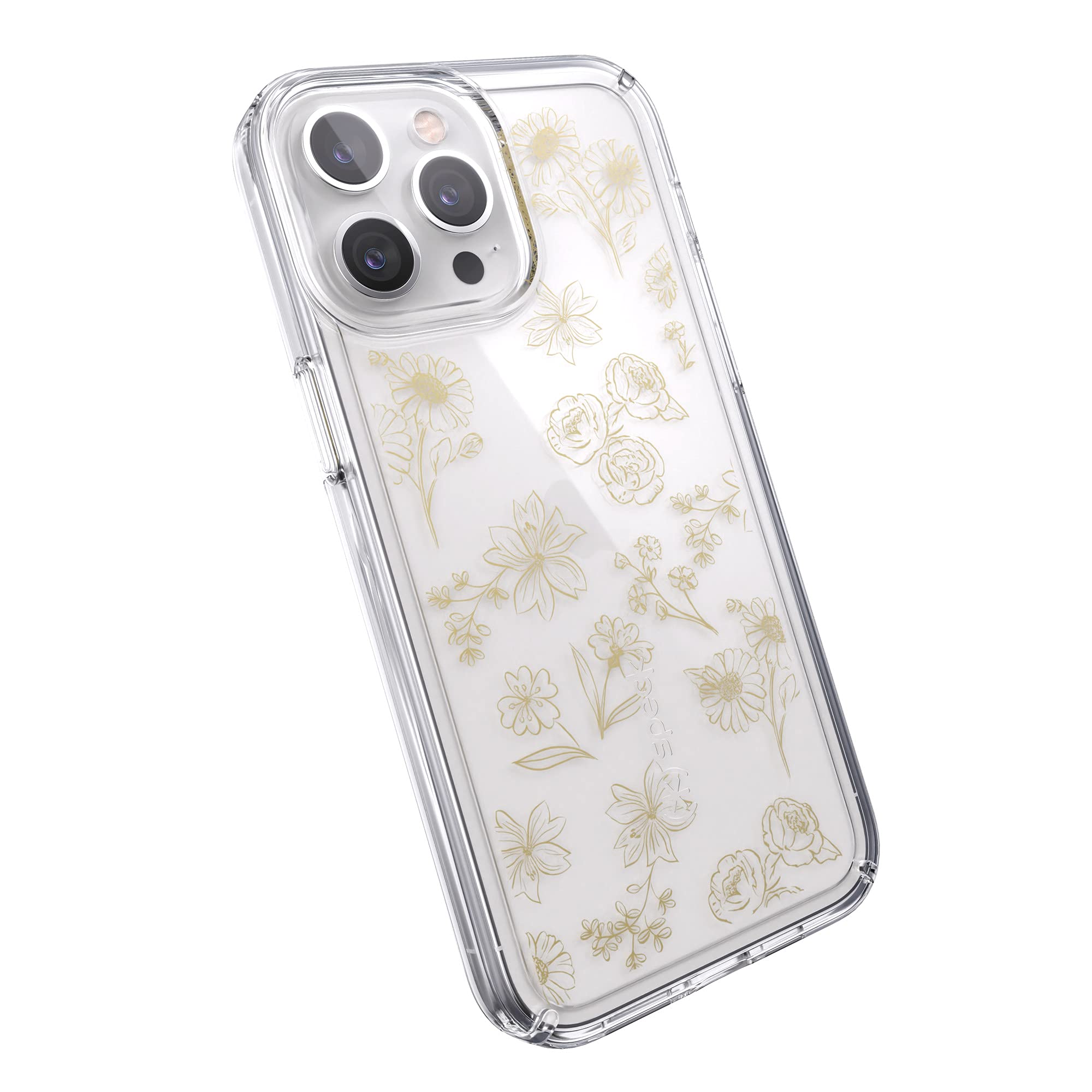 Speck Products Gemshell Print iPhone 13 Pro Max/iPhone 12 Pro Max Case, Golden Fall/Clear