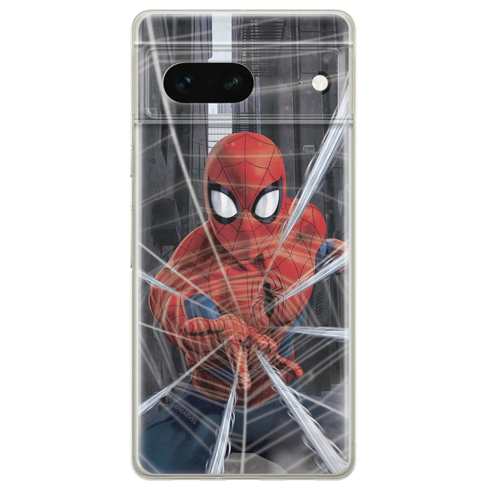 ERT GROUP mobile phone case for Google PIXEL 7 original and officially Licensed Marvel pattern Spider Man 008 optimally adapted to the shape of the mobile phone, case made of TPU