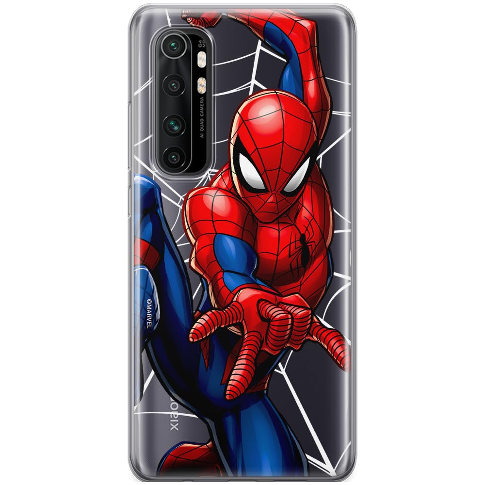 ERT GROUP mobile phone case for Xiaomi MI NOTE 10 Lite original and officially Licensed Marvel pattern Spider Man 039 optimally adapted to the shape of the mobile phone, partially transparent