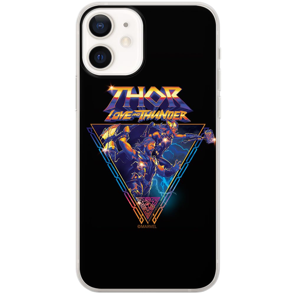 ERT GROUP mobile phone case for Iphone 12 Mini original and officially Licensed Marvel pattern Thor 003 optimally adapted to the shape of the mobile phone, case made of TPU
