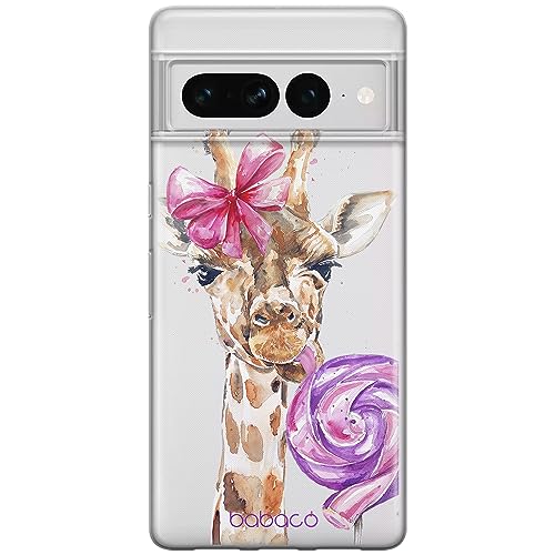 Babaco ERT GROUP mobile phone case for Google PIXEL 7 PRO original and officially Licensed pattern Giraffe 001 optimally adapted to the shape of the mobile phone, partially transparent
