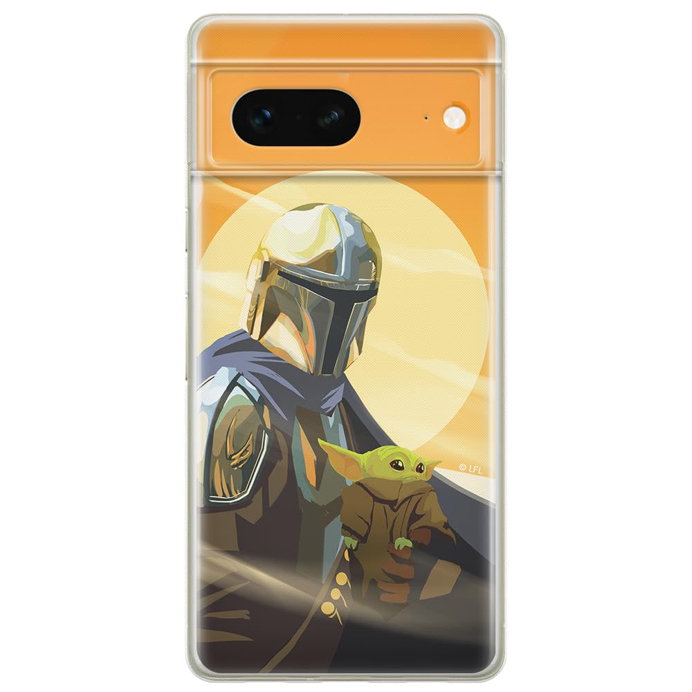 ERT GROUP mobile phone case for Google PIXEL 7 original and officially Licensed Star Wars pattern Baby Yoda 020 optimally adapted to the shape of the mobile phone, case made of TPU