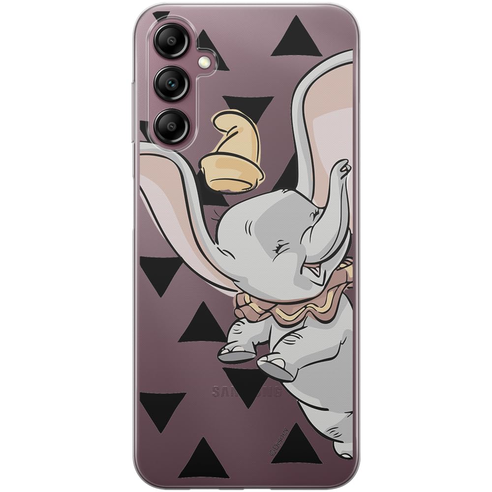 ERT GROUP mobile phone case for Samsung A14 4G/5G original and officially Licensed Disney pattern Dumbo 001 optimally adapted to the shape of the mobile phone, partially transparent