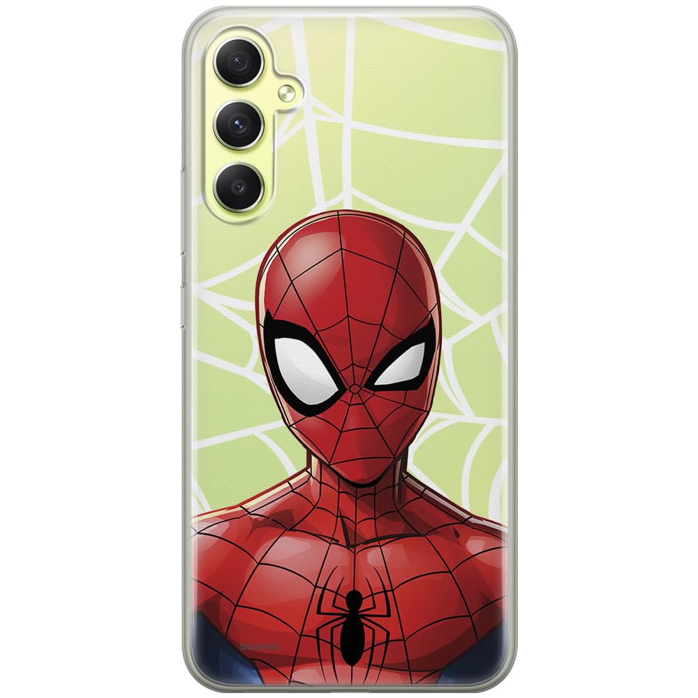 ERT GROUP mobile phone case for Samsung A34 5G original and officially Licensed Marvel pattern Spider Man 012 optimally adapted to the shape of the mobile phone, partially transparent