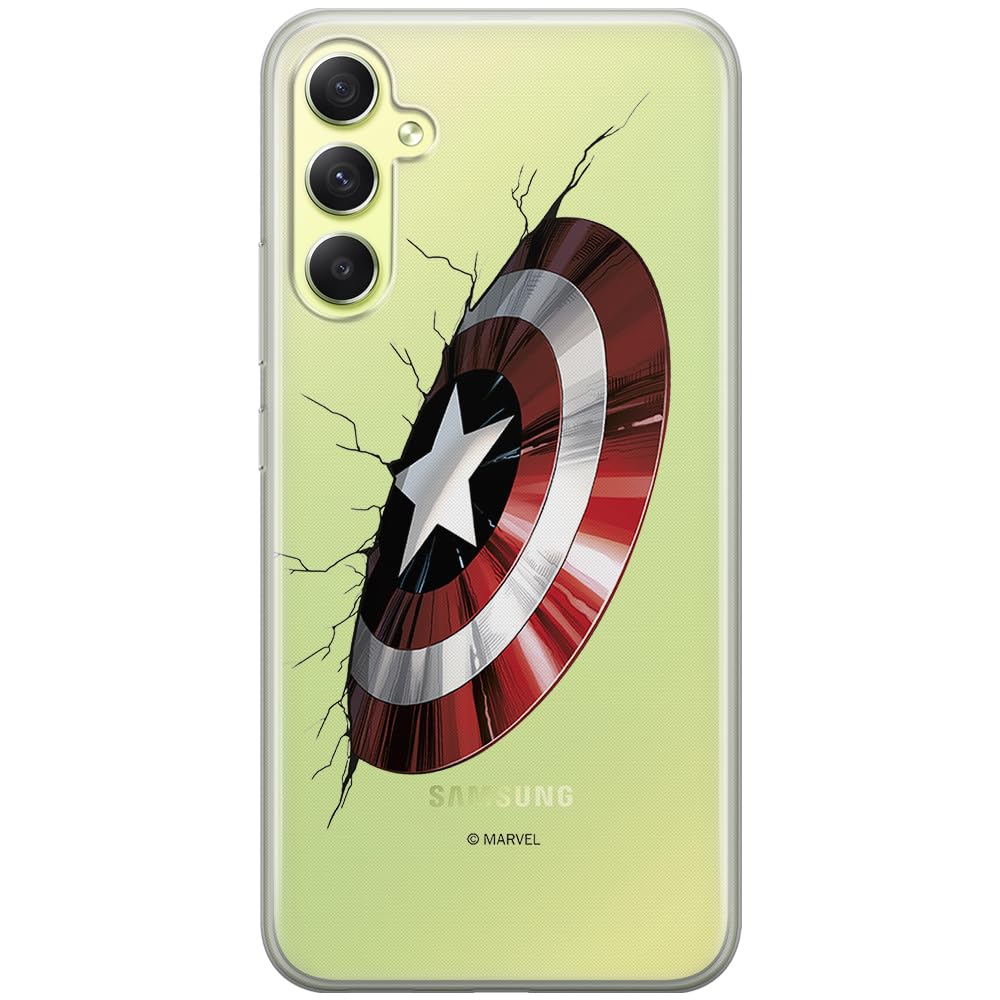 ERT GROUP mobile phone case for Samsung A34 5G original and officially Licensed Marvel pattern Capitan America 023 optimally adapted to the shape of the mobile phone, partially transparent