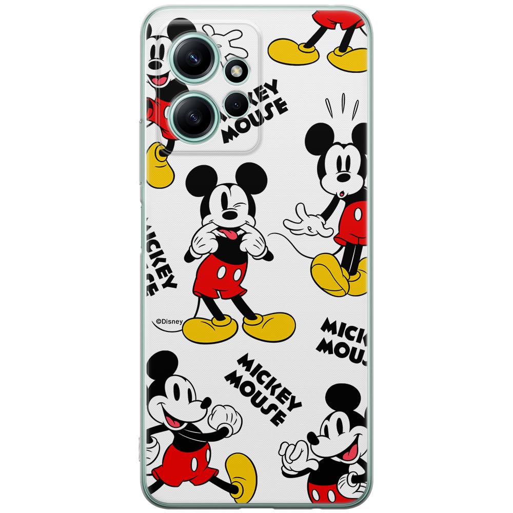 ERT GROUP mobile phone case for Xiaomi REDMI NOTE 12 4G original and officially Licensed Disney pattern Mickey 050 optimally adapted to the shape of the mobile phone, case made of TPU