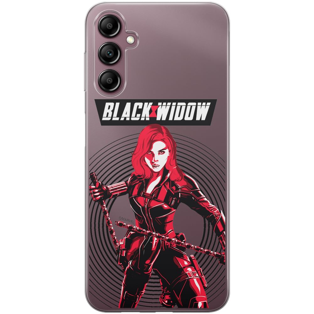 ERT GROUP mobile phone case for Samsung A14 4G/5G original and officially Licensed Marvel pattern Black Widow 008 optimally adapted to the shape of the mobile phone, partially transparent