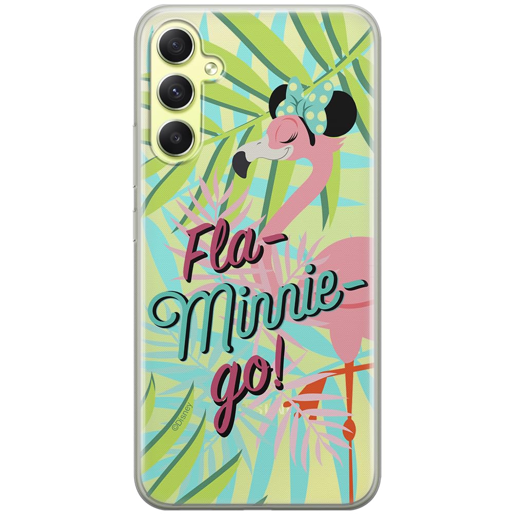 ERT GROUP mobile phone case for Samsung A34 5G original and officially Licensed Disney pattern Minnie 041 optimally adapted to the shape of the mobile phone, partially transparent