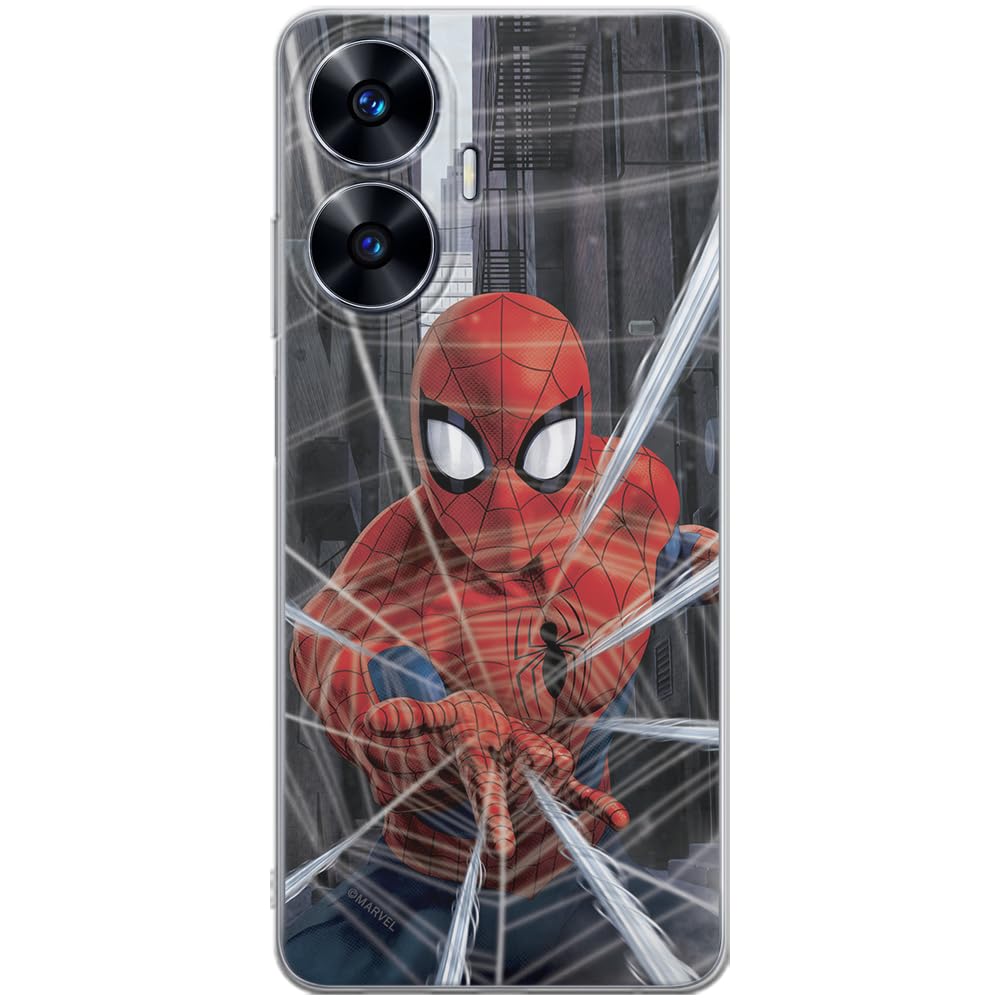 ERT GROUP mobile phone case for Realme C55 original and officially Licensed Marvel pattern Spider Man 008 optimally adapted to the shape of the mobile phone, case made of TPU