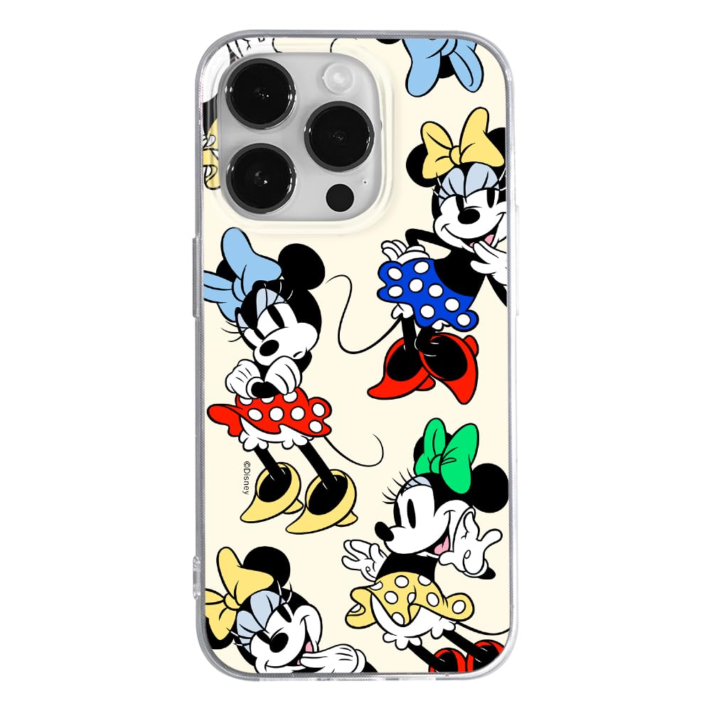 ERT GROUP mobile phone case for Iphone 14 PRO MAX original and officially Licensed Disney pattern Minnie 076 optimally adapted to the shape of the mobile phone, case made of TPU