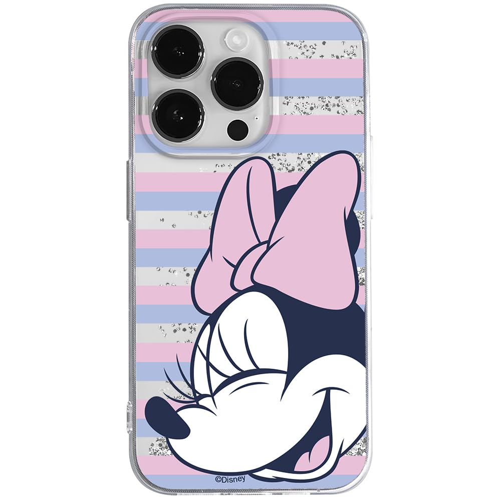 ERT GROUP mobile phone case for Apple Iphone 14 PRO MAX original and officially Licensed Disney pattern Minnie 022 optimally adapted to the mobile phone, with glitter overflow effect