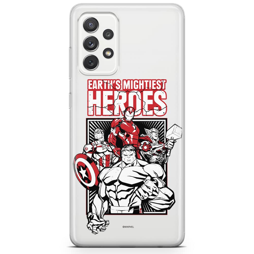 ERT GROUP mobile phone case for Samsung A52 5G / A52 LTE 4G / A52S 5G original and officially Licensed Marvel pattern Avengers 005 adapted to the shape of the mobile phone, partially transparent