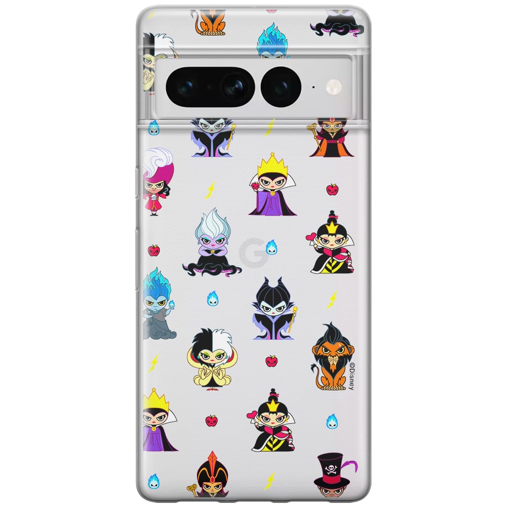 ERT GROUP mobile phone case for Google PIXEL 7 PRO original and officially Licensed Disney pattern Disney Villains 007 optimally adapted to the shape of the mobile phone, partially transparent