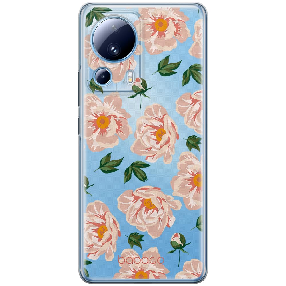 Babaco ERT GROUP mobile phone case for Xiaomi 13 LITE/CIVI 2 original and officially Licensed pattern Flowers 014 optimally adapted to the shape of the mobile phone, partially transparent