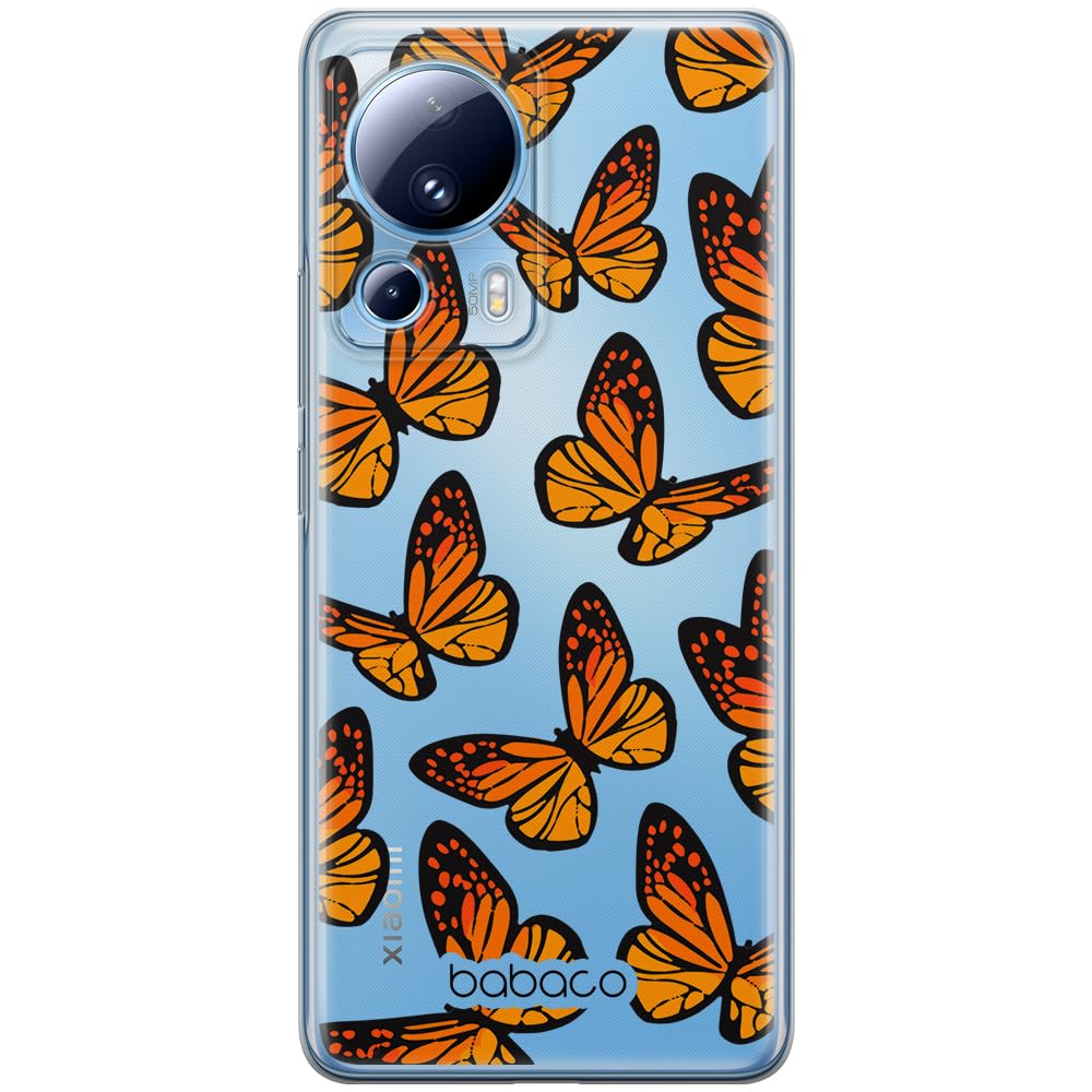 Babaco ERT GROUP mobile phone case for Xiaomi 13 LITE/CIVI 2 original and officially Licensed pattern Butterflies 002 optimally adapted to the shape of the mobile phone, case made of TPU