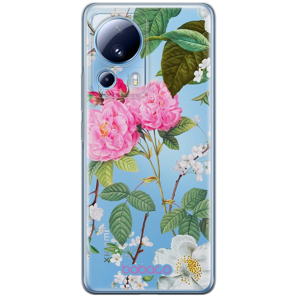 Babaco ERT GROUP mobile phone case for Xiaomi 13 LITE/CIVI 2 original and officially Licensed pattern Flowers 037 optimally adapted to the shape of the mobile phone, partially transparent