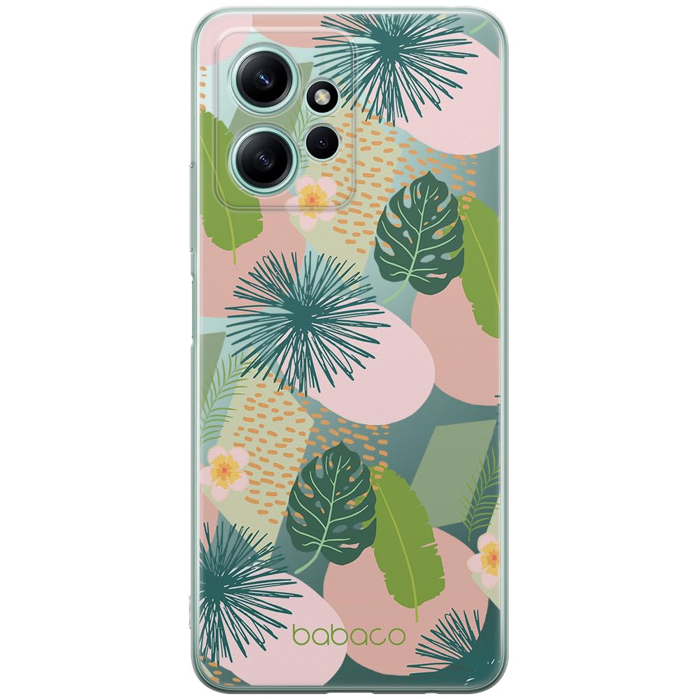 Babaco ERT GROUP mobile phone case for Xiaomi REDMI NOTE 12 4G original and officially Licensed pattern Plants 012 optimally adapted to the shape of the mobile phone, partially transparent