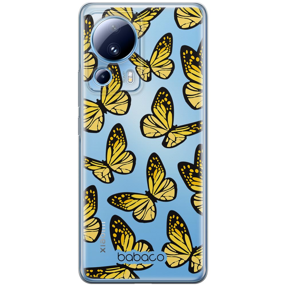 Babaco ERT GROUP mobile phone case for Xiaomi 13 LITE/CIVI 2 original and officially Licensed pattern Butterflies 002 optimally adapted to the shape of the mobile phone, case made of TPU