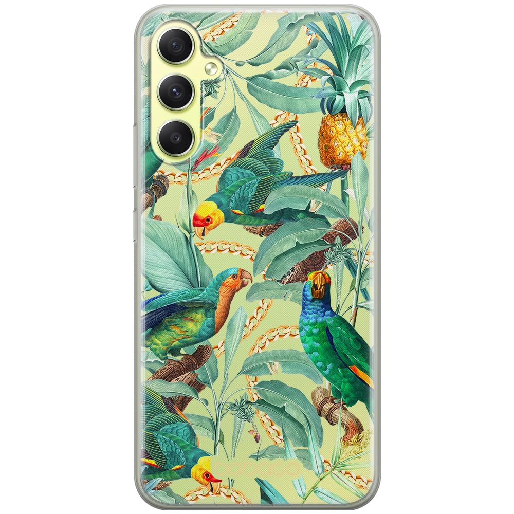 Babaco ERT GROUP mobile phone case for Samsung A34 5G original and officially Licensed pattern Flowers 058 optimally adapted to the shape of the mobile phone, partially transparent