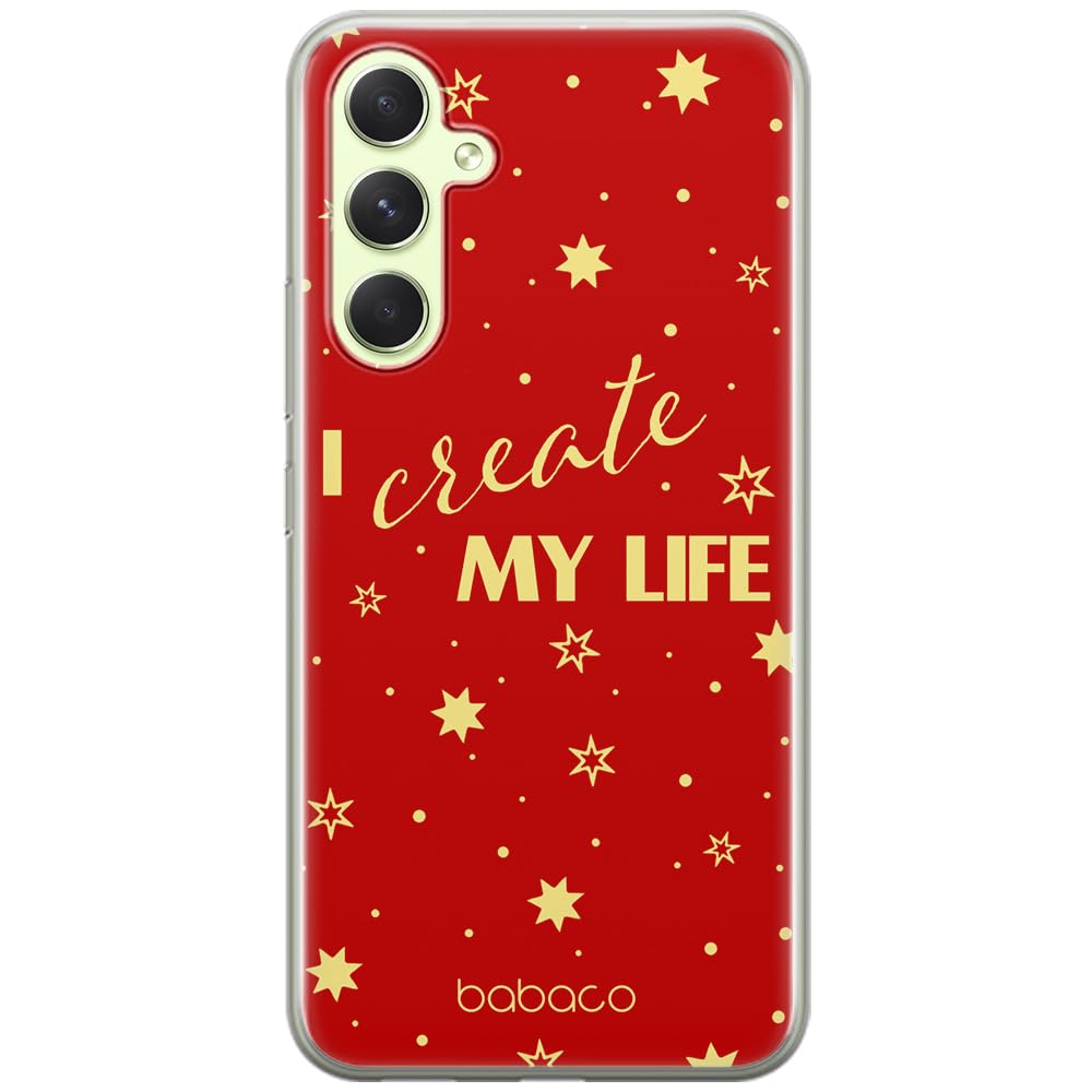 Babaco ERT GROUP mobile phone case for Samsung A54 5G original and officially Licensed pattern Positive vibes 006 optimally adapted to the shape of the mobile phone, case made of TPU