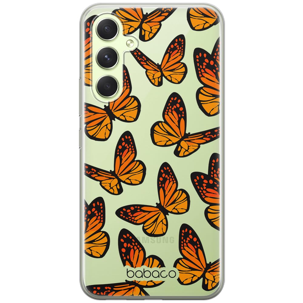 Babaco ERT GROUP mobile phone case for Samsung A54 5G original and officially Licensed pattern Butterflies 002 optimally adapted to the shape of the mobile phone, case made of TPU