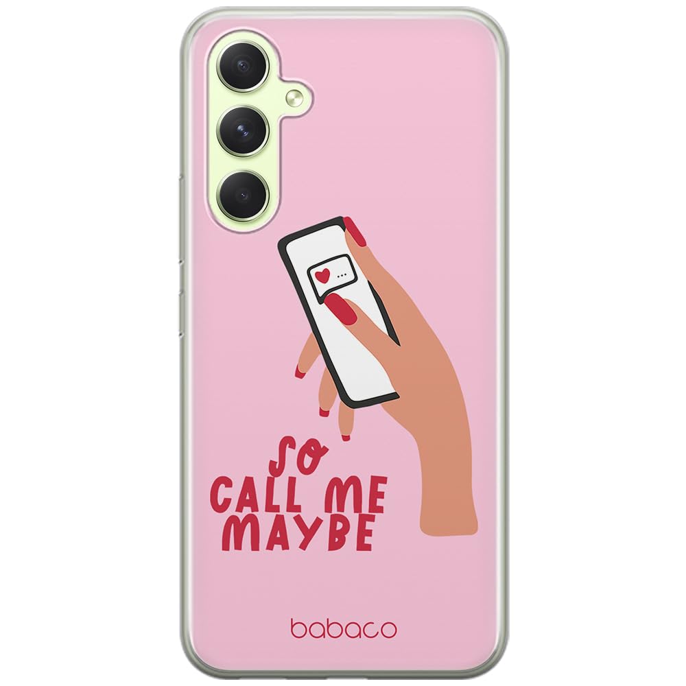 Babaco ERT GROUP mobile phone case for Samsung A54 5G original and officially Licensed pattern Call me maybe 001 optimally adapted to the shape of the mobile phone, case made of TPU