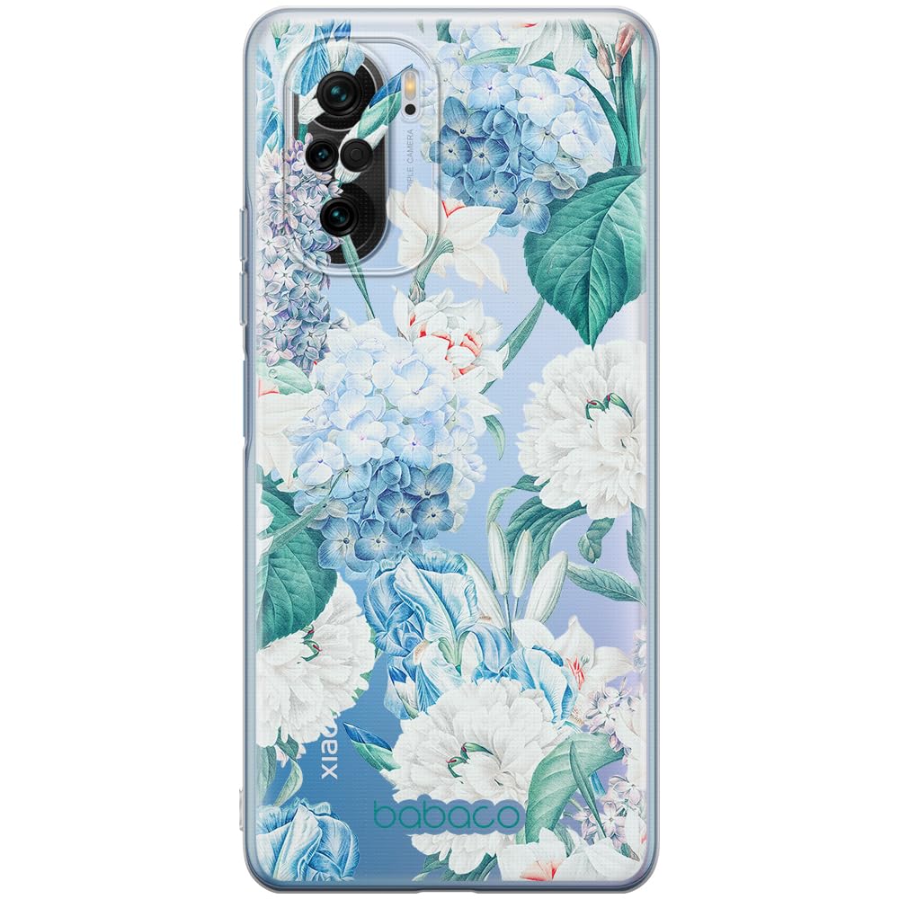 Babaco ERT GROUP mobile phone case for Xiaomi MI 11i/ REDMI K40/K40 PRO/POCO F3/ F3 PRO original and officially Licensed pattern Flowers 028, partially transparent