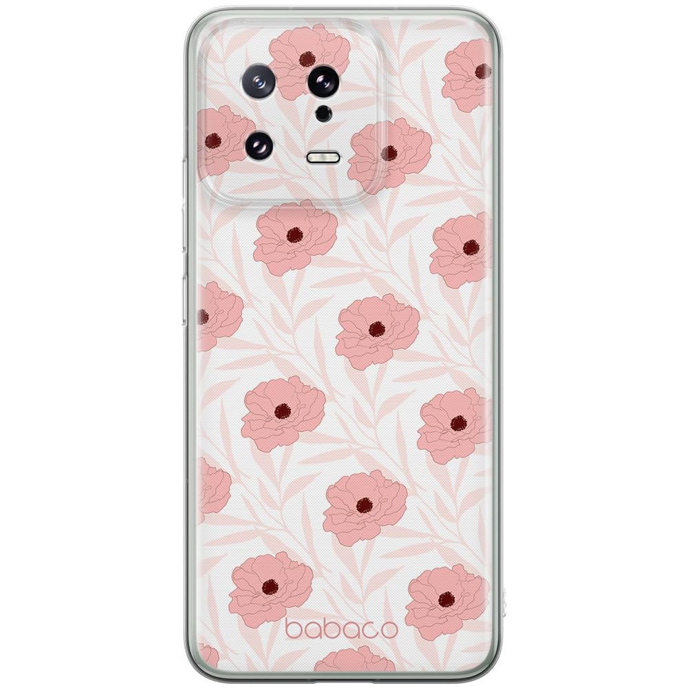 Babaco ERT GROUP mobile phone case for Xiaomi 13 original and officially Licensed pattern Flowers 017 optimally adapted to the shape of the mobile phone, case made of TPU