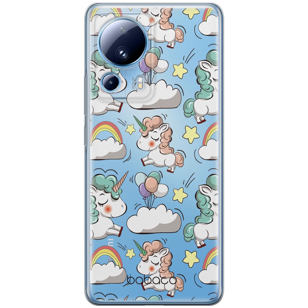 Babaco ERT GROUP mobile phone case for Xiaomi 13 LITE/CIVI 2 original and officially Licensed pattern Unicorn 001 optimally adapted to the shape of the mobile phone, partially transparent