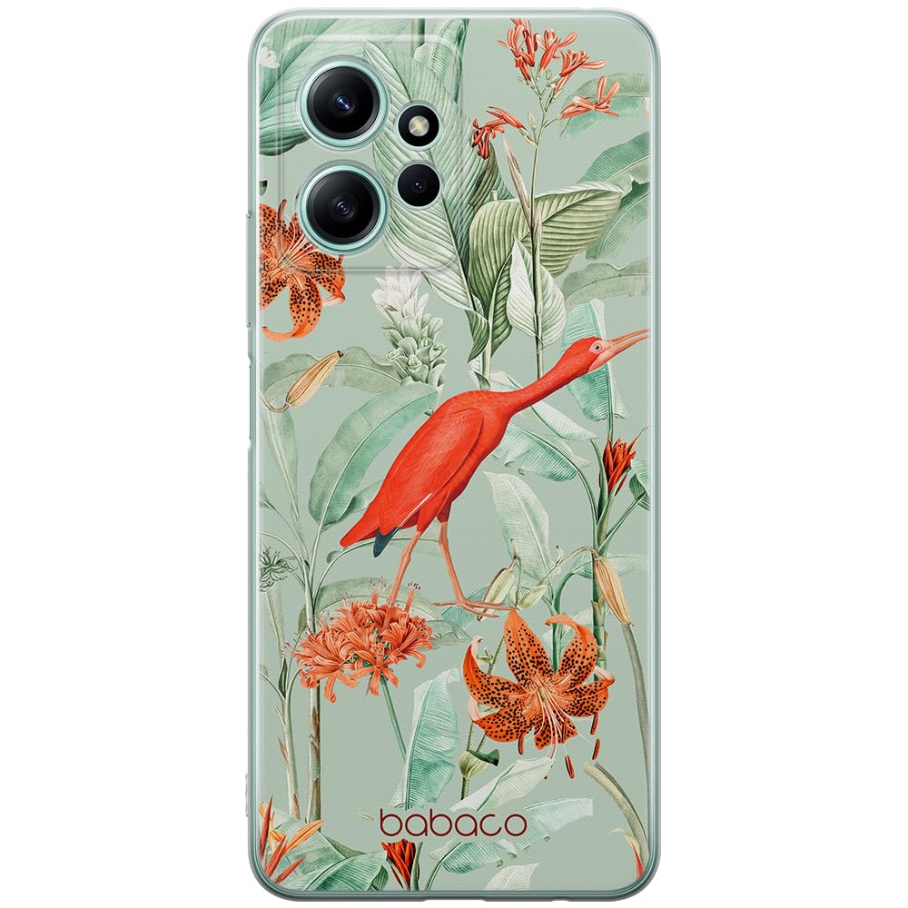 Babaco ERT GROUP mobile phone case for Xiaomi REDMI NOTE 12 4G original and officially Licensed pattern Flowers 049 optimally adapted to the shape of the mobile phone, case made of TPU