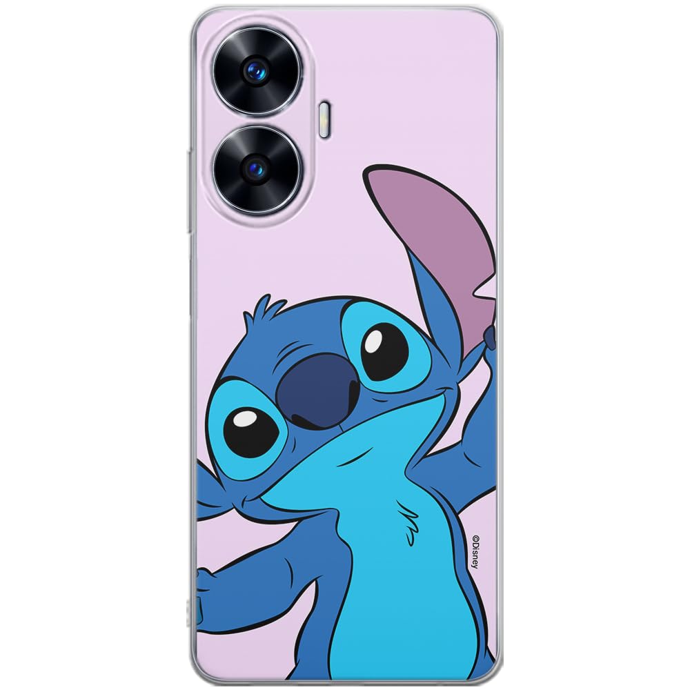 ERT GROUP mobile phone case for Realme C55 original and officially Licensed Disney pattern Stitch 018 optimally adapted to the shape of the mobile phone, case made of TPU
