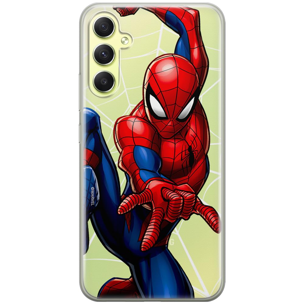 ERT GROUP mobile phone case for Samsung A34 5G original and officially Licensed Marvel pattern Spider Man 039 optimally adapted to the shape of the mobile phone, partially transparent