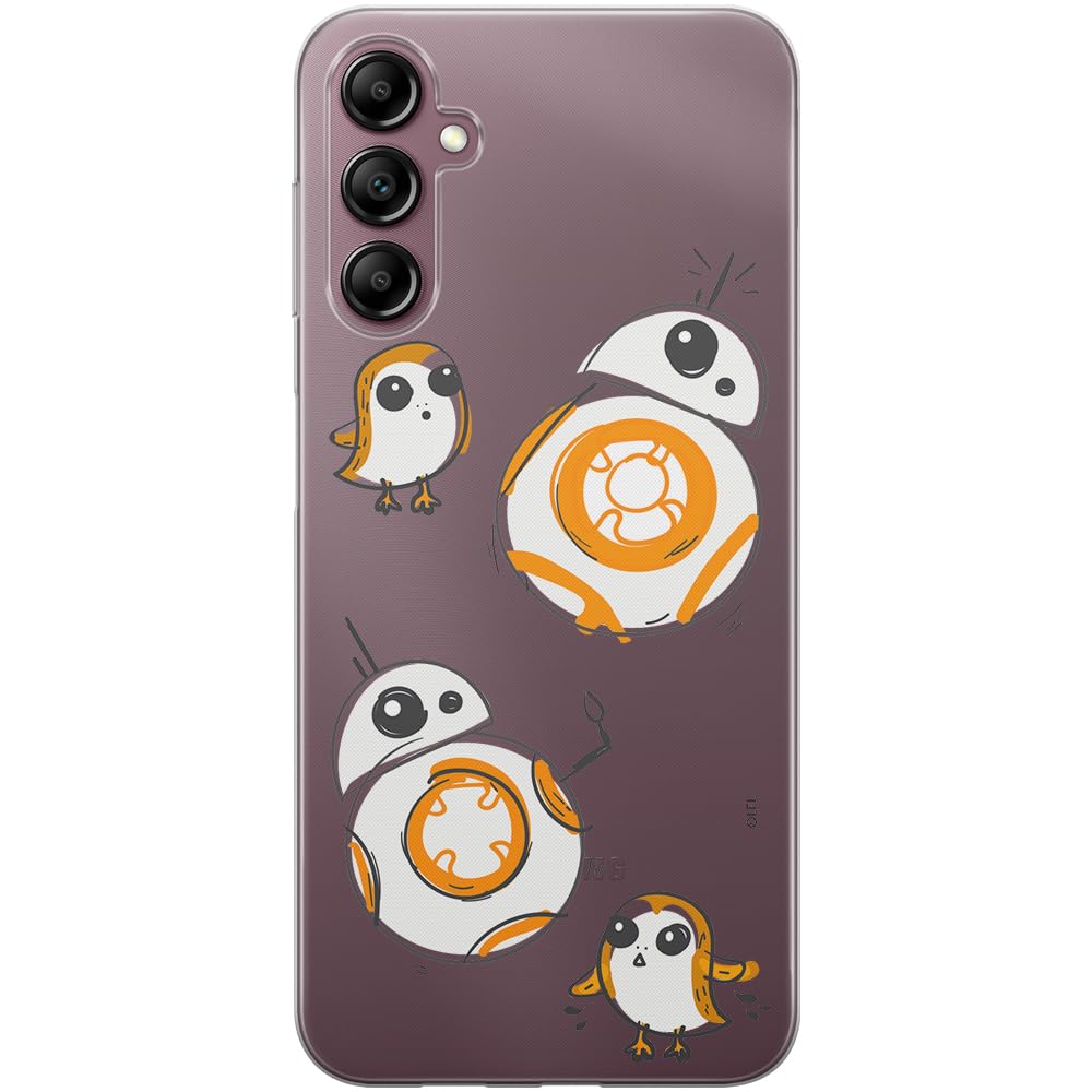 ERT GROUP mobile phone case for Samsung A14 4G/5G original and officially Licensed Star Wars pattern BB 8 010 optimally adapted to the shape of the mobile phone, partially transparent