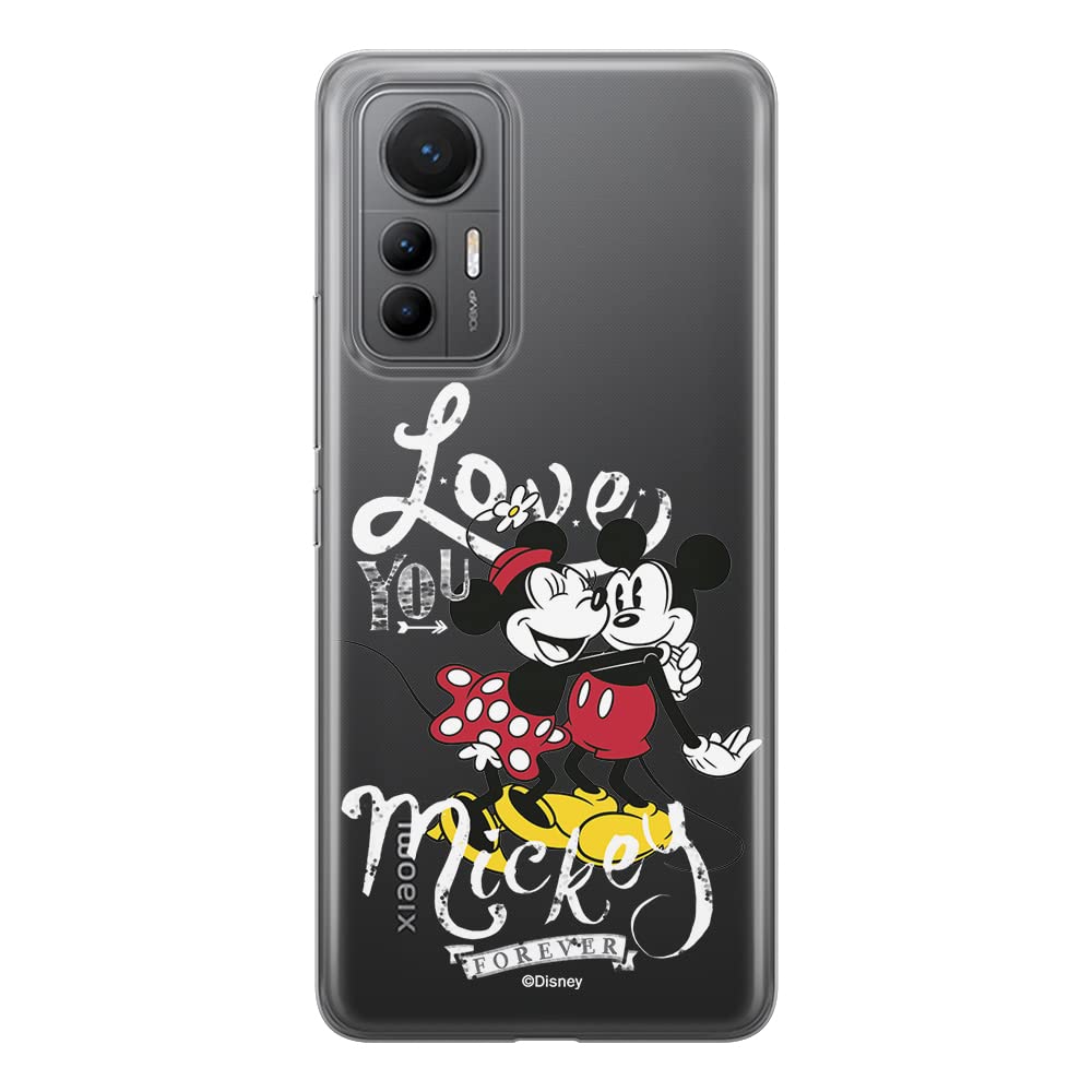 ERT GROUP mobile phone case for Xiaomi MI 12 LITE original and officially Licensed Disney pattern Mickey & Minnie 001 optimally adapted to the shape of the mobile phone, partially transparent