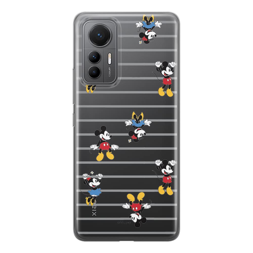 ERT GROUP mobile phone case for Xiaomi MI 12 LITE original and officially Licensed Disney pattern Mickey & Minnie 007 optimally adapted to the shape of the mobile phone, partially transparent
