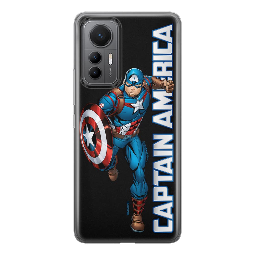 ERT GROUP mobile phone case for Xiaomi MI 12 LITE original and officially Licensed Marvel pattern Captain America 030 optimally adapted to the shape of the mobile phone, case made of TPU