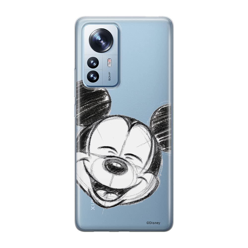 ERT GROUP mobile phone case for Xiaomi 12 PRO original and officially Licensed Disney pattern Mickey 016 optimally adapted to the shape of the mobile phone, partially transparent