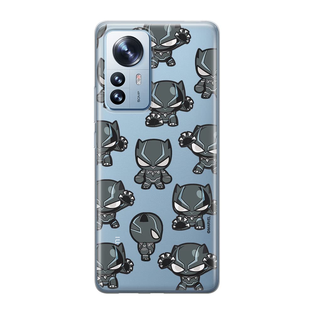 ERT GROUP mobile phone case for Xiaomi MI 12 PRO original and officially Licensed Marvel pattern Black Panther 016 optimally adapted to the shape of the mobile phone, partially transparent