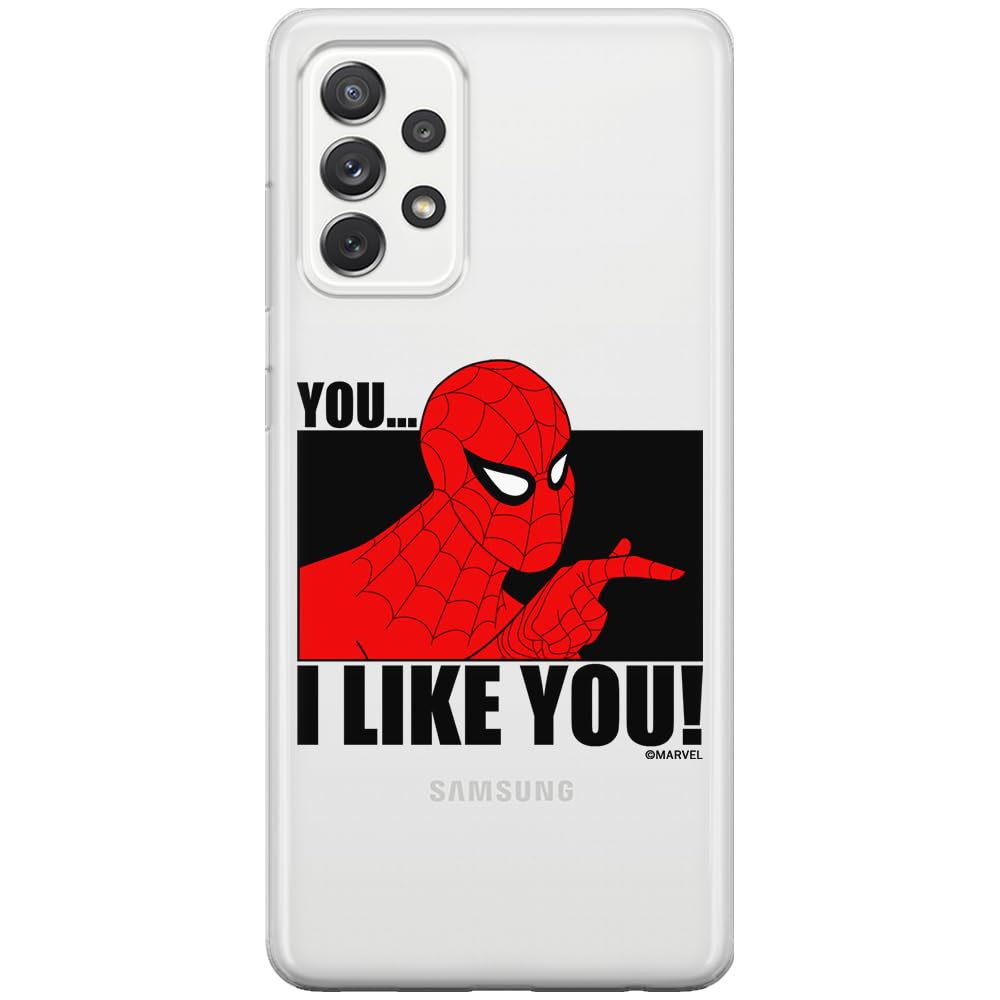 ERT GROUP mobile phone case for Samsung A73 5G original and officially Licensed Marvel pattern Spider Man 034 optimally adapted to the shape of the mobile phone, partially transparent
