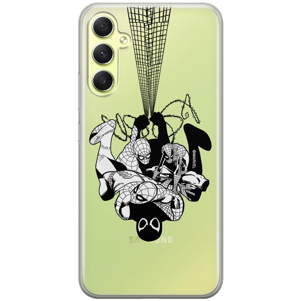 ERT GROUP mobile phone case for Samsung A34 5G original and officially Licensed Marvel pattern Spider Man 043 optimally adapted to the shape of the mobile phone, partially transparent