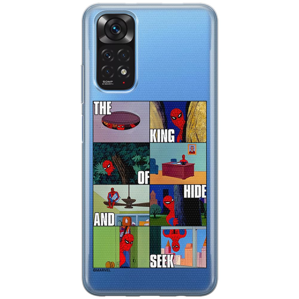 ERT GROUP mobile phone case for Xiaomi REDMI NOTE 11T/ 11S 5G/ POCO M4 PRO 5G original and officially Licensed Marvel pattern Spider Man 031, partially transparent