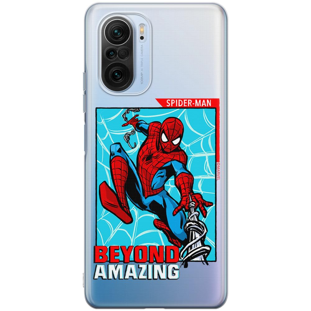 ERT GROUP mobile phone case for Xiaomi MI 11i/ REDMI K40/K40 PRO/POCO F3/ F3 PRO original and officially Licensed Marvel pattern Spider Man 041, partially transparent