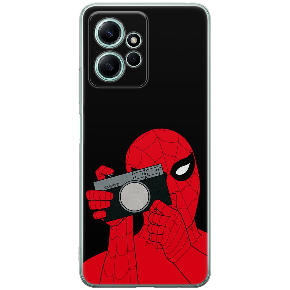 ERT GROUP mobile phone case for Xiaomi REDMI NOTE 12 4G original and officially Licensed Marvel pattern Spider Man 026 optimally adapted to the shape of the mobile phone, case made of TPU