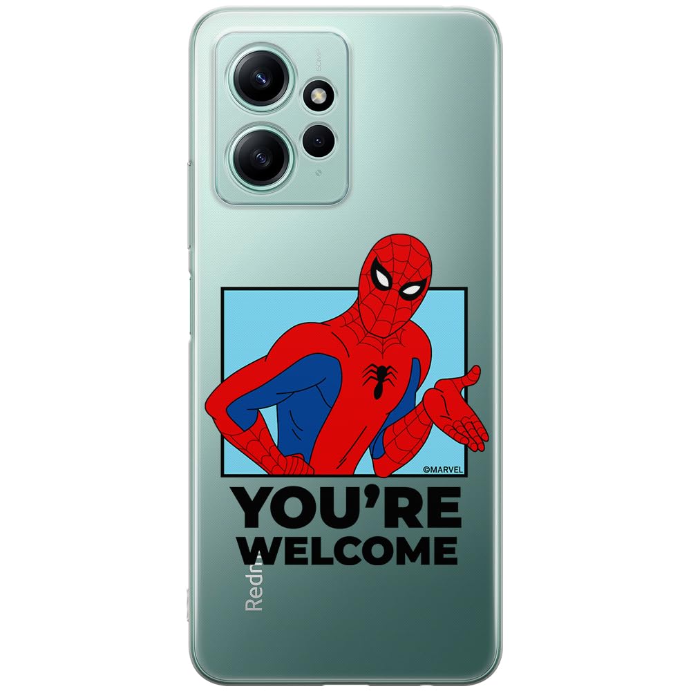 ERT GROUP mobile phone case for Xiaomi REDMI NOTE 12 4G original and officially Licensed Marvel pattern Spider Man 030 optimally adapted to the shape of the mobile phone, partially transparent