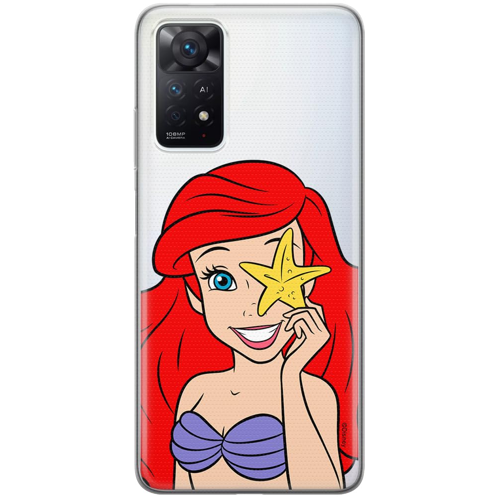 ERT GROUP mobile phone case for Xiaomi REDMI NOTE 11 PRO 5G/ 11 PRO 4G original and officially Licensed Disney pattern Ariel 009 adapted to the shape of the mobile phone, partially transparent