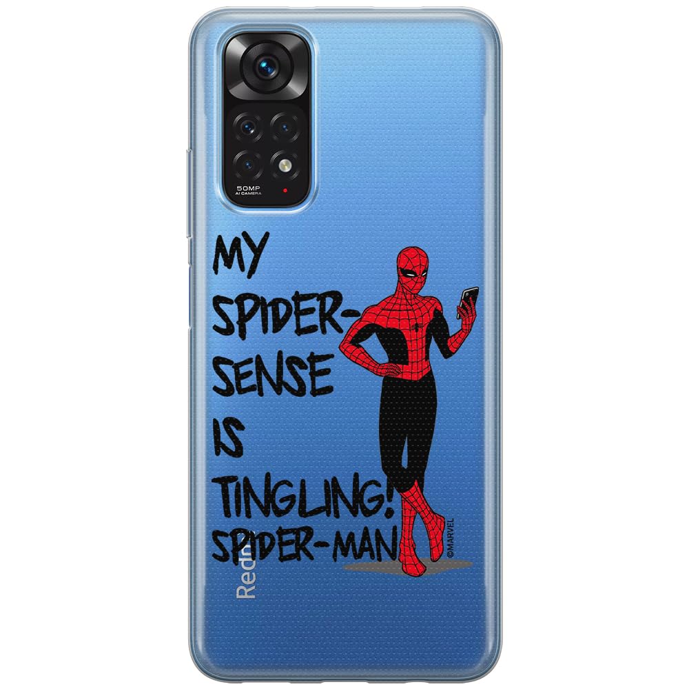 ERT GROUP mobile phone case for Xiaomi REDMI NOTE 11T/ 11S 5G/ POCO M4 PRO 5G original and officially Licensed Marvel pattern Spider Man 024, partially transparent