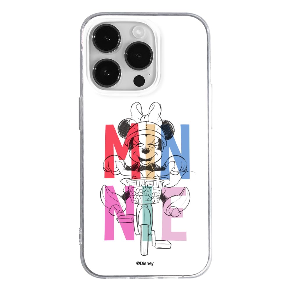 ERT GROUP mobile phone case for Iphone 14 PRO original and officially Licensed Disney pattern Minnie 068 optimally adapted to the shape of the mobile phone, case made of TPU