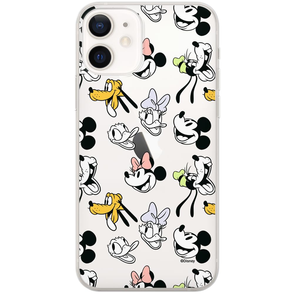 ERT GROUP mobile phone case for Iphone 12 Mini original and officially Licensed Disney pattern Disney Friends 005 optimally adapted to the shape of the mobile phone, partially transparent