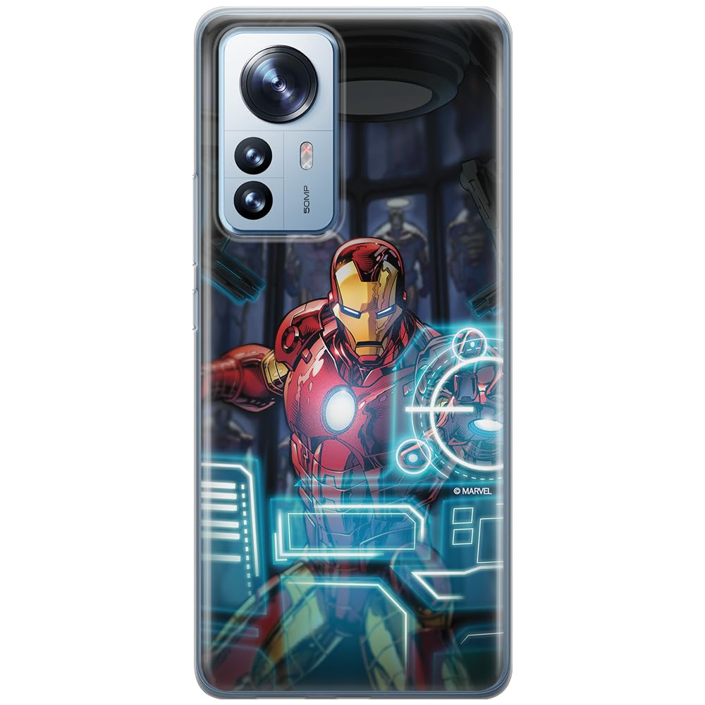 ERT GROUP mobile phone case for Xiaomi 12 / 12X original and officially Licensed Marvel pattern Iron Man 034 optimally adapted to the shape of the mobile phone, case made of TPU