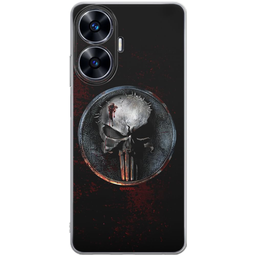 ERT GROUP mobile phone case for Realme C55 original and officially Licensed Marvel pattern Punisher 004 optimally adapted to the shape of the mobile phone, case made of TPU